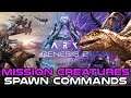 Mission Creatures SPAWN commands - Ark Genesis 2
