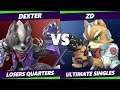 Smash Ultimate Tournament - ZD (Fox) Vs. Dexter (Wolf) S@X 307 SSBU Losers Quarters