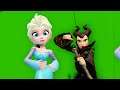 Princess Elsa GREEN Challenge | Frozen Elsa vs Maleficent | Maleficent and Elsa | Disney Infinity