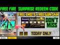 Free Fire Today redeem code || rampage 3.0 surprise redeem code, free gun skin, free Emote|| Gwmbro