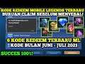 KODE REDEEM ML HARI INI JUNI 2021 | 6 KODE REDEEM MOBILE LEGEND TERBARU JUNI - JULI 2021 100% WORK !
