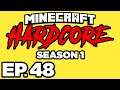 Minecraft: HARDCORE s1 Ep.48 - 💀 THE WITHER BOSS BATTLE IN HARDCORE MODE!!! (Gameplay / Let's Play)