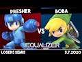 Presher (Megaman) vs BOBA (Toon Link) | Losers Semis | Equalizer #4