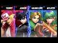 Super Smash Bros Ultimate Amiibo Fights  – Request #19192 Terry & Joker vs Young Link & Byleth