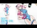 How to draw Sexy Anime Girl | Manga Style | sketching | anime character | ep-333