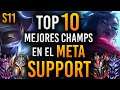 TOP 10 MEJORES SUPPORTS en el META | Guía LOL S11