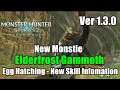 MHS 2 1.3.0 New Monstie Elderfrost Gammoth Full Gameplay - Egg Hatching - New Skill Infomation