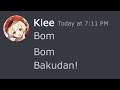 Klee uses discord