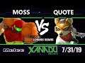 S@X 313 SSBM - Quote (Fox) Vs. Moss (Samus) Smash Melee Losers Semis