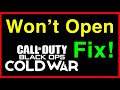 BLACK OPS: COLD WAR - WON'T OPEN FIX!