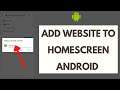 How to Add Website to Home Screen on Android