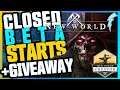 NEW WORLD - Closed BETA Starts + a Giveaway (link in the description)
