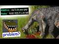deinosuchus does a little trolling- The Isle