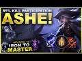 85% KILL PARTICIPATION WITH ASHE! - Iron to Master S10 | League of Legends