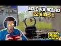 SOLO VS SQUAD 22 KILLS !! PUBG MOBILE HANDCAM RED MAGIC 3