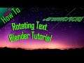 Blender Beginner Tutorial How to create a rotating text effect