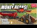 🔴 LIVE | HARVESTING OUR MONEY CROPS ON THE OKLAHOMA RANCH | FARMING SIMULATOR 19