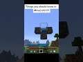 Things you should know #short #minecraft
