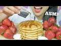 ASMR BREAKFAST PANCAKES + STRAWBERRY (EATING SOUNDS) | SAS-ASMR