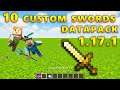 10 Custom Swords 1.17.1 Data Pack - Unique Custom Swords in Minecraft