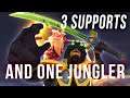 3 SUPPORTS, NO MIDLANER AND JUNGLE MASTER YI VERSUS THE WORLD