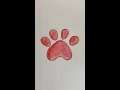 Draw cute dog paws #shorts