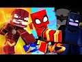 Minecraft: HERÓIS PVP - FLASH vs HOMEM ARANHA vs BATMAN!