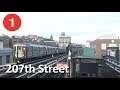 [HD] 60fps 1 Trains at 207th Street (Including 207th St Yard)