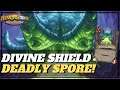 DIVINE SHIELD SPORE WINS THE GAME! | Hearthstone Battlegrounds