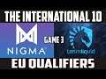 Nigma vs Liquid - Game 3 Ti10 Qualifiers - Dota 2 Highlights