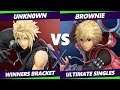 Smash Ultimate Tournament - Unkn0wn (Cloud, Meta Knight) Vs. Brownie (Shulk) S@X 308 SSBU Bracket