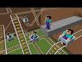RAILWAY MAZE in Minecraft Animation! Battle NOOB vs PRO Challenge!