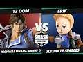 SWT NA West Group D - T3 DOM (Richter) Vs. Erin (Mii Swordfighter) Smash Ultimate Tournament