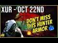 Where is Xur - Oct 22nd - Xur Location & Inventory - Legendary Weapons & Armor - Destiny 2