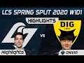 CLG vs DIG Highlights LCS Spring 2020 W1D1 Counter Logic Gaming vs Dignitas LCS Highlights 2020 by O