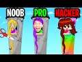 NOOB vs PRO vs HACKER In RAPUNZEL FALL!? (ALL LEVELS!)