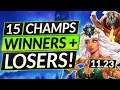 15 BIGGEST WINNERS and LOSERS of the NEW META - Champion Win Rate 11.23 Changes - LoL Guide