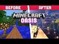 Default Texture vs Ray Tracing in Minecraft Oasis