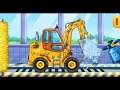 Trator Escavadeira Desenho caminhão de reboque desenho animado | Tractor Excavator Tow Truck Drawing