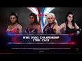 WWE 2K20 Paige Alt. VS Brooke,Carmella,Moon Fatal 4-Way Steel Cage Match WWE Diva's Title