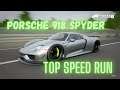 Porsche 918 Spyder Top Speed Run Forza Motorsport 7