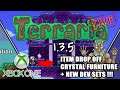 Terraria 1.3.5 XBOX ONE Item Drop Off Giveaways - NEW DEV SETS + CRYSTAL FURNITURE!