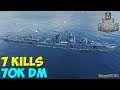 World of WarShips | Kitakaze | 7 KILLS | 70K Damage - Replay Gameplay 4K 60 fps