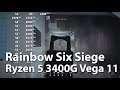 AMD Ryzen 5 3400G Review - Tom Clancy's Rainbow Six: Siege - Gameplay Benchmark