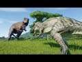 Albertosaurus VS The Big 6 Spinosaurus, T-Rex, Giganotosaurus, Acrocanthosaurus, I-Rex & Carcha- JWE
