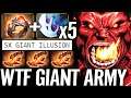 🔥 AXE 5x iLLusion Giant Attack - WTF Titan Army 100% Strongest Late Game Tanker Dota 2 Pro Offlane