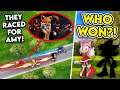 DRONE CATCHES SONIC.EXE TAILS.EXE SHADOW.EXE AND KNUCKLES.EXE RACING FOR AMY ROSE.EXE!! (WHO WON?)