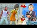 Franklin and Shinchan & Pinchan play HIDE AND KILL with Squid Game Doll In GTA 5