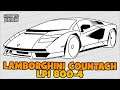 How to draw Lamborghini Countach LPI 800-4