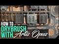 How To Drybrush With Artis Opus Part 1 - High Detail Black And White